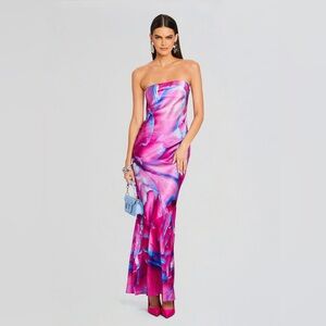 retrofete keaton silk maxi dress